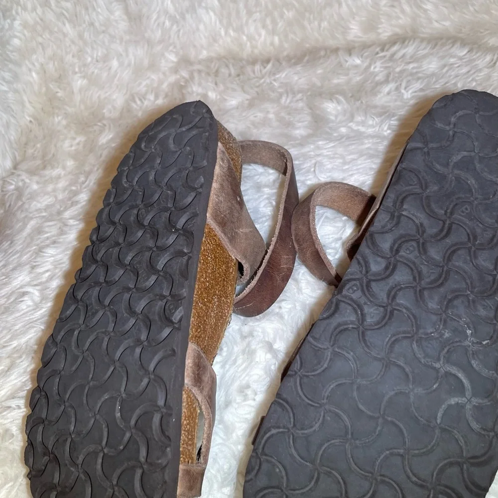 Birkenstock Tara Habana women’s brown Leather Strappy Sandals size 6 - Picture 7 of 7